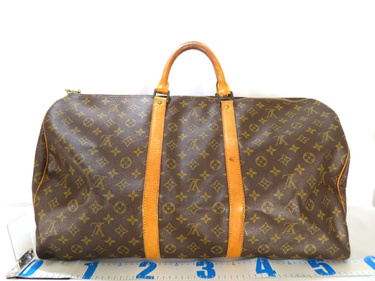 LOUIS VUITTON Monogram LV Keepall 55 Boston Bag