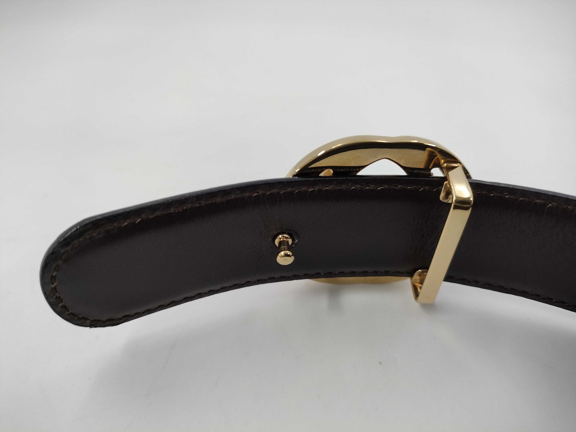 GUCCI Gucci GUCCI Leather Belt GG Buckle Gold Hardware Black 62-67cm 65/26/036/1192/2964 Ryohin Belt