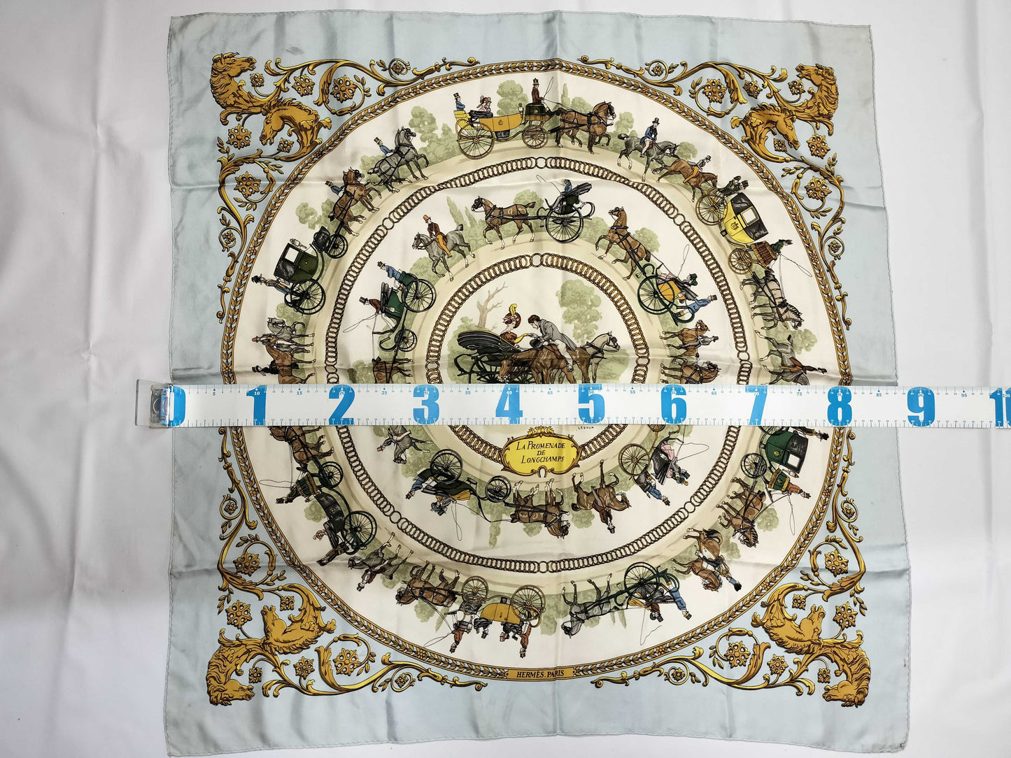 HERMES Carre Hermes Scarf White Scarf