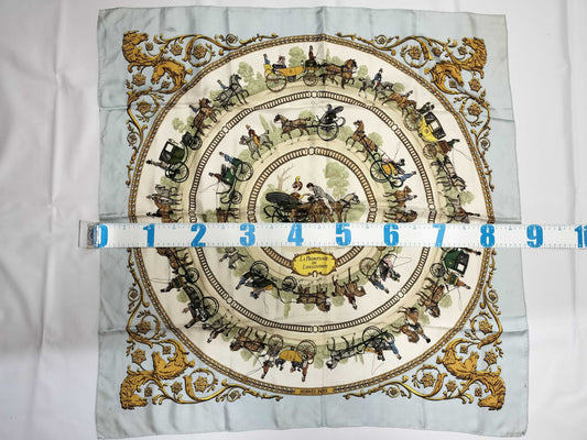 HERMES Carre Hermes Scarf White Scarf