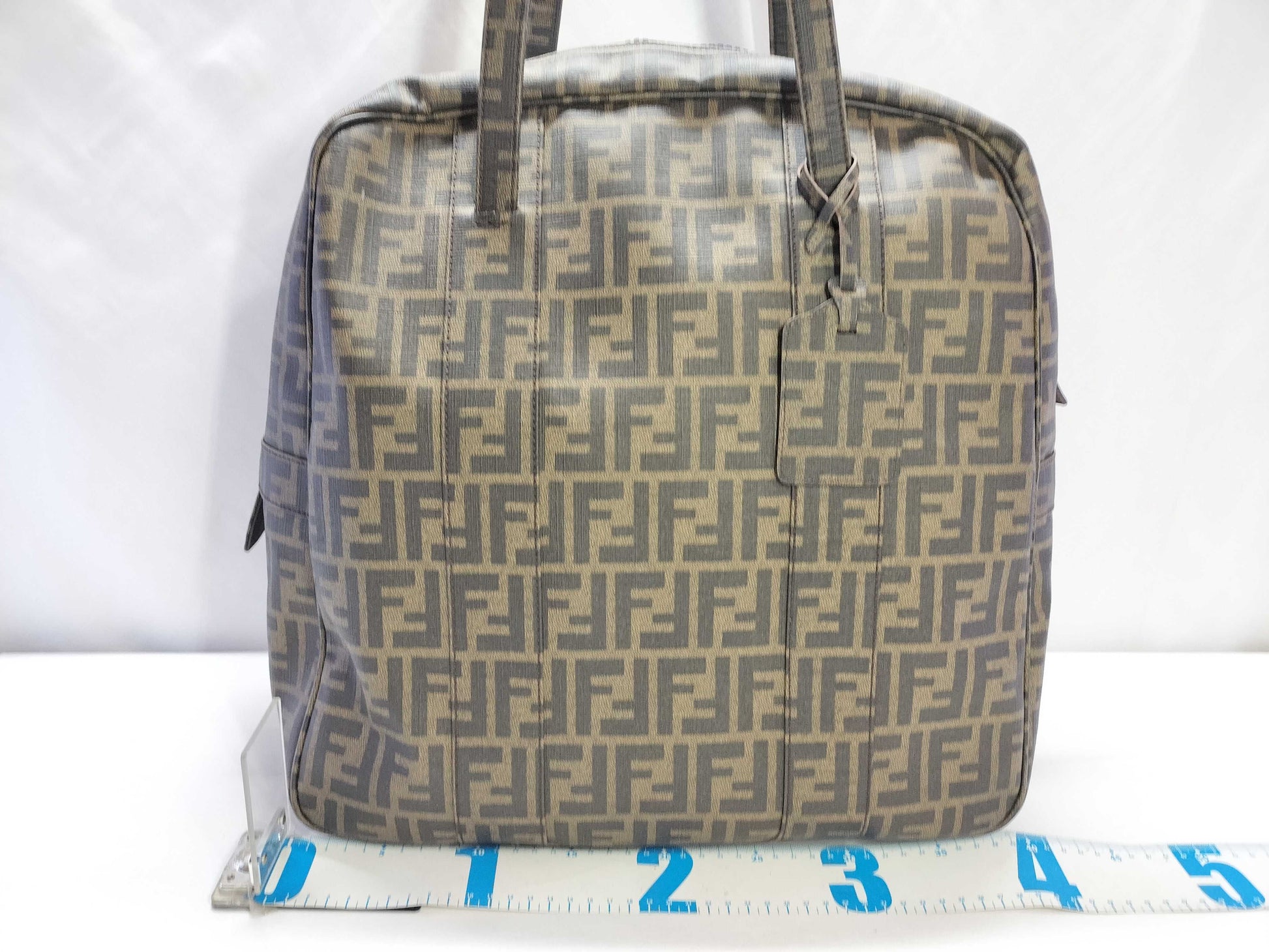 FENDI Zucka Pattern Fendi Boston Bag Zucca Tote Bag