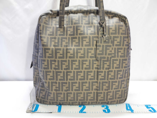 FENDI Zucka Pattern Fendi Boston Bag Zucca Tote Bag