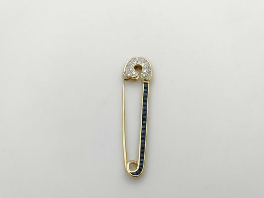 Sapphire Diamond 750 3.5g Brooch
