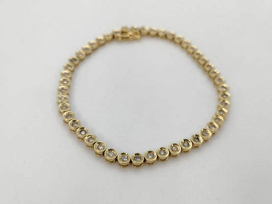 D1.00ct K18 9.6g Bracelet Bangle