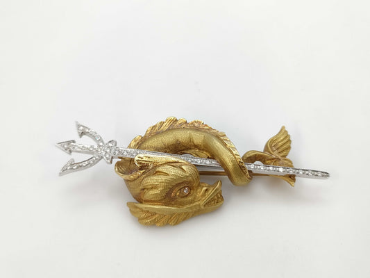 Diamond 750 18.1g Brooch