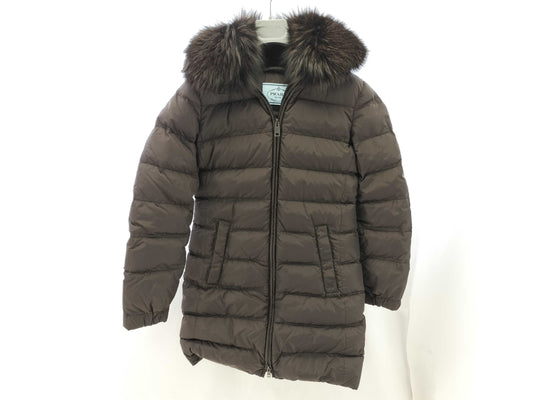 PRADA Down Jacket Jacket with Fur