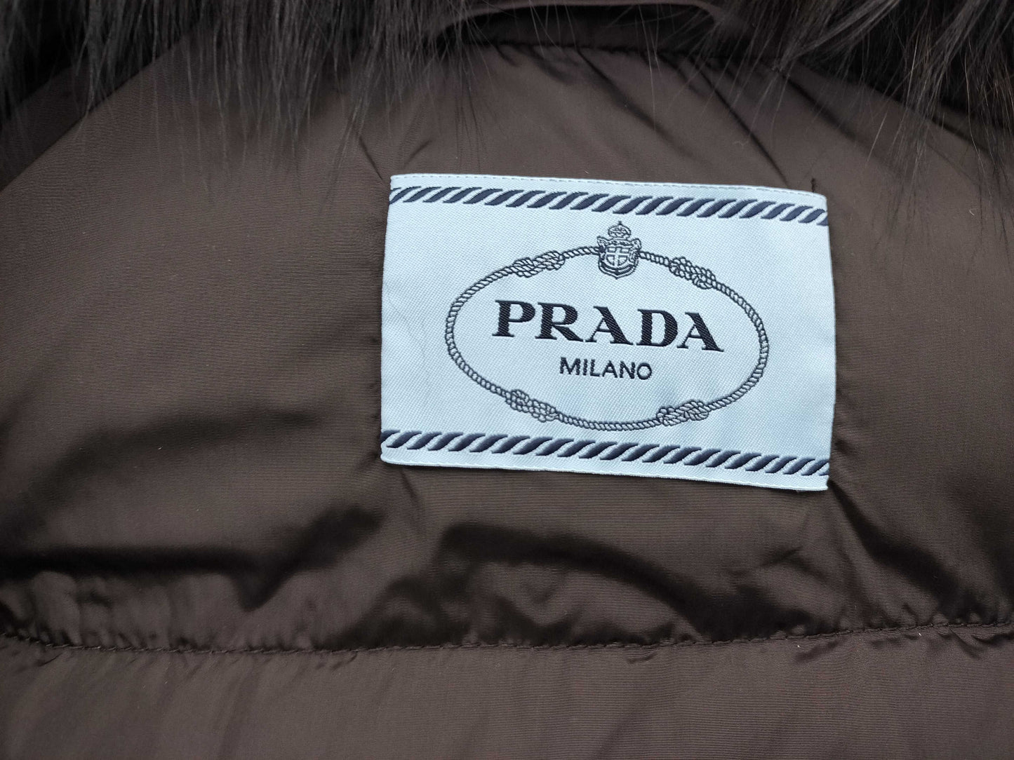 PRADA Down Jacket Jacket with Fur