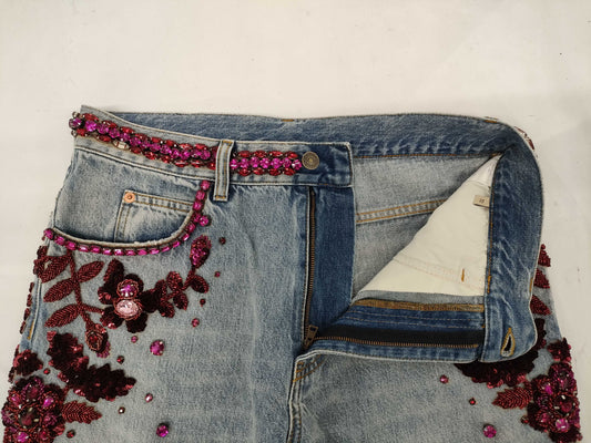 GUCCI Unused Floral Embroidery Pants 32-inch Regular Price 1.58 million yen