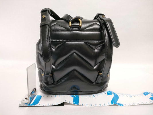 GUCCI GG Marmont Backpack, Black Leather