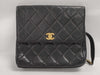 CHANEL CHANEL Matelasse Shoulder Bag in Black Caviar Leather with Chain Shoulder and Gold Hardware