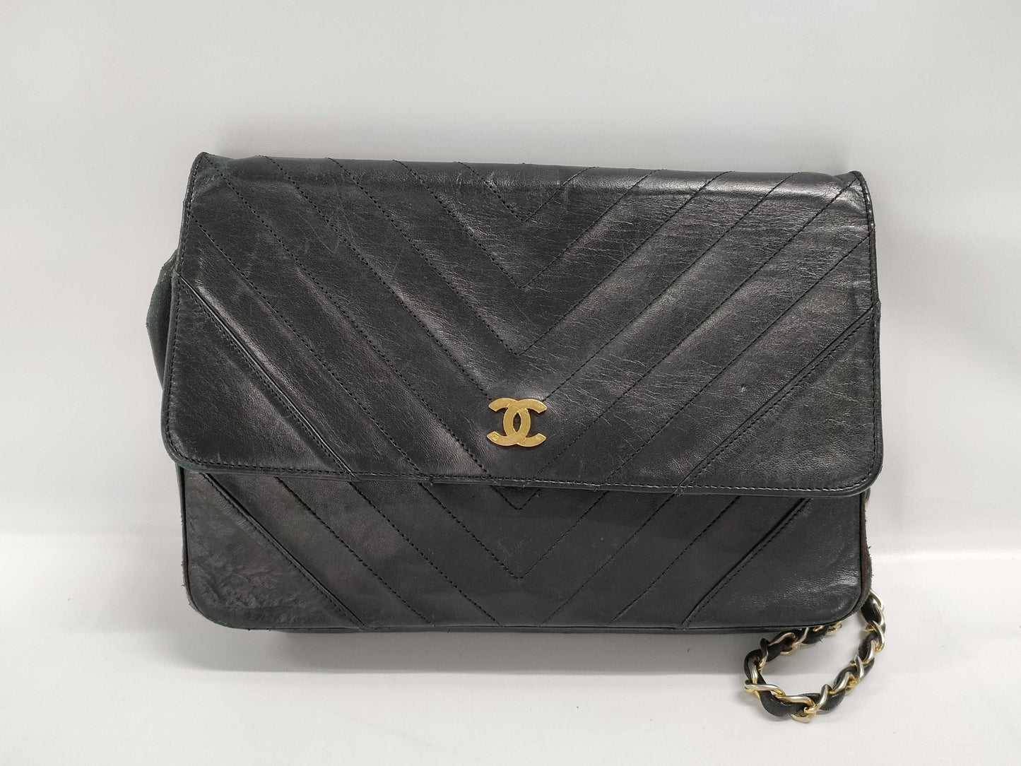 CHANEL CHANEL Shoulder Bag V Stitch Lambskin Bushlock Shoulder Bag