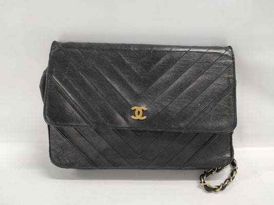 CHANEL CHANEL Shoulder Bag V Stitch Lambskin Bushlock Shoulder Bag