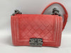 CHANEL CHANEL Shoulder Bag Boy Chanel/Matelasse Velour Pink Shoulder Bag