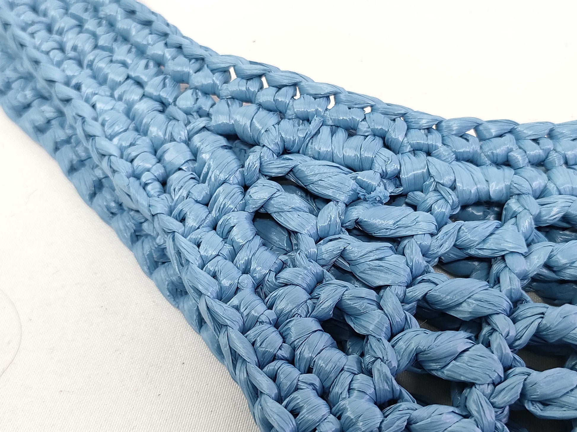 PRADA PRADA Tote Bag Crochet Celeste Handbag