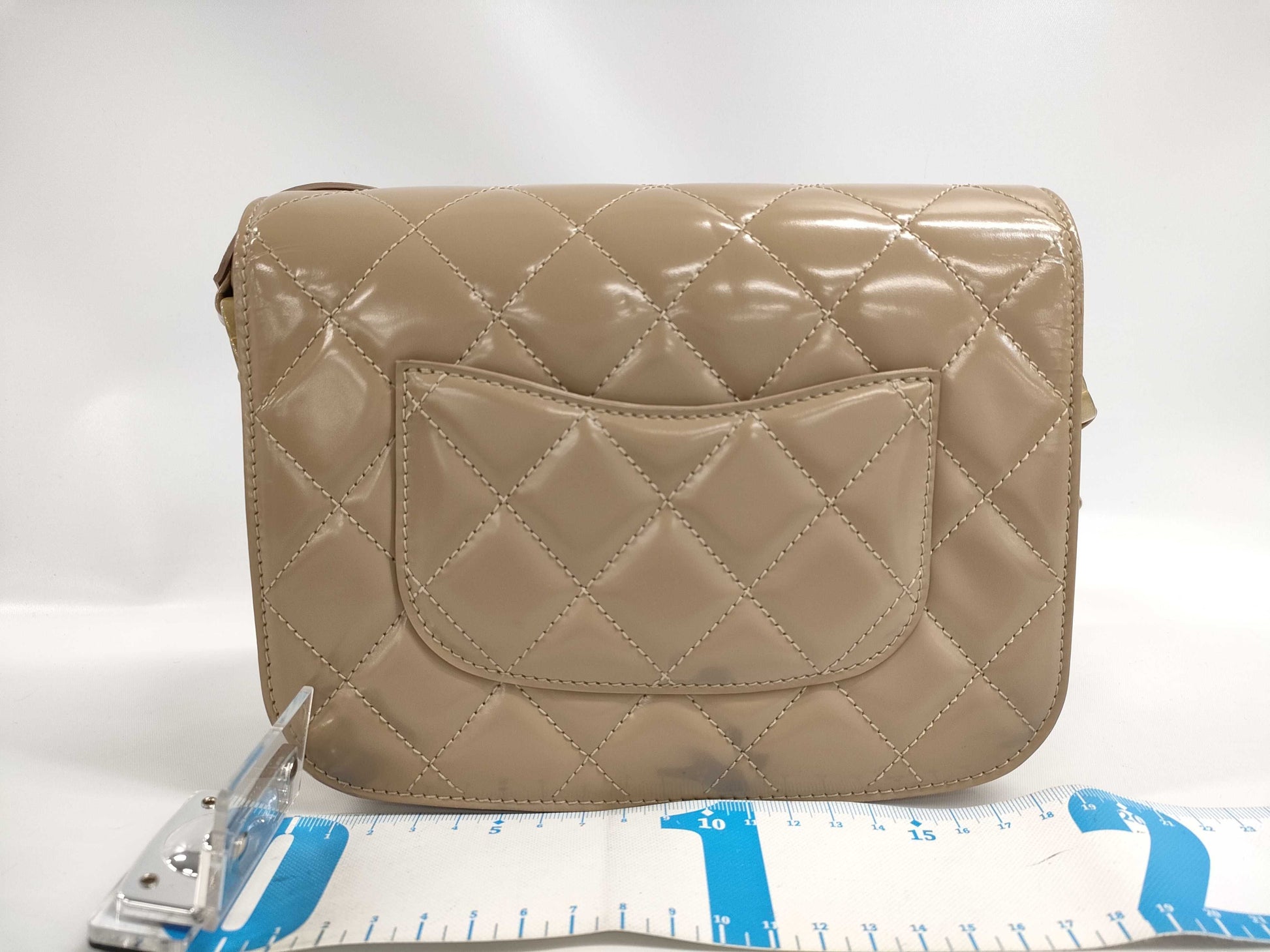 CHANEL CHANEL Mini Messenger Bag in Shiny Calfskin and Suede with Vintage Gold Hardware