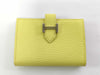 HERMES HERMES Bearn Card Case, Limoncello Chevre, W Engraved, Card Case, Pass Case, Business Card Case