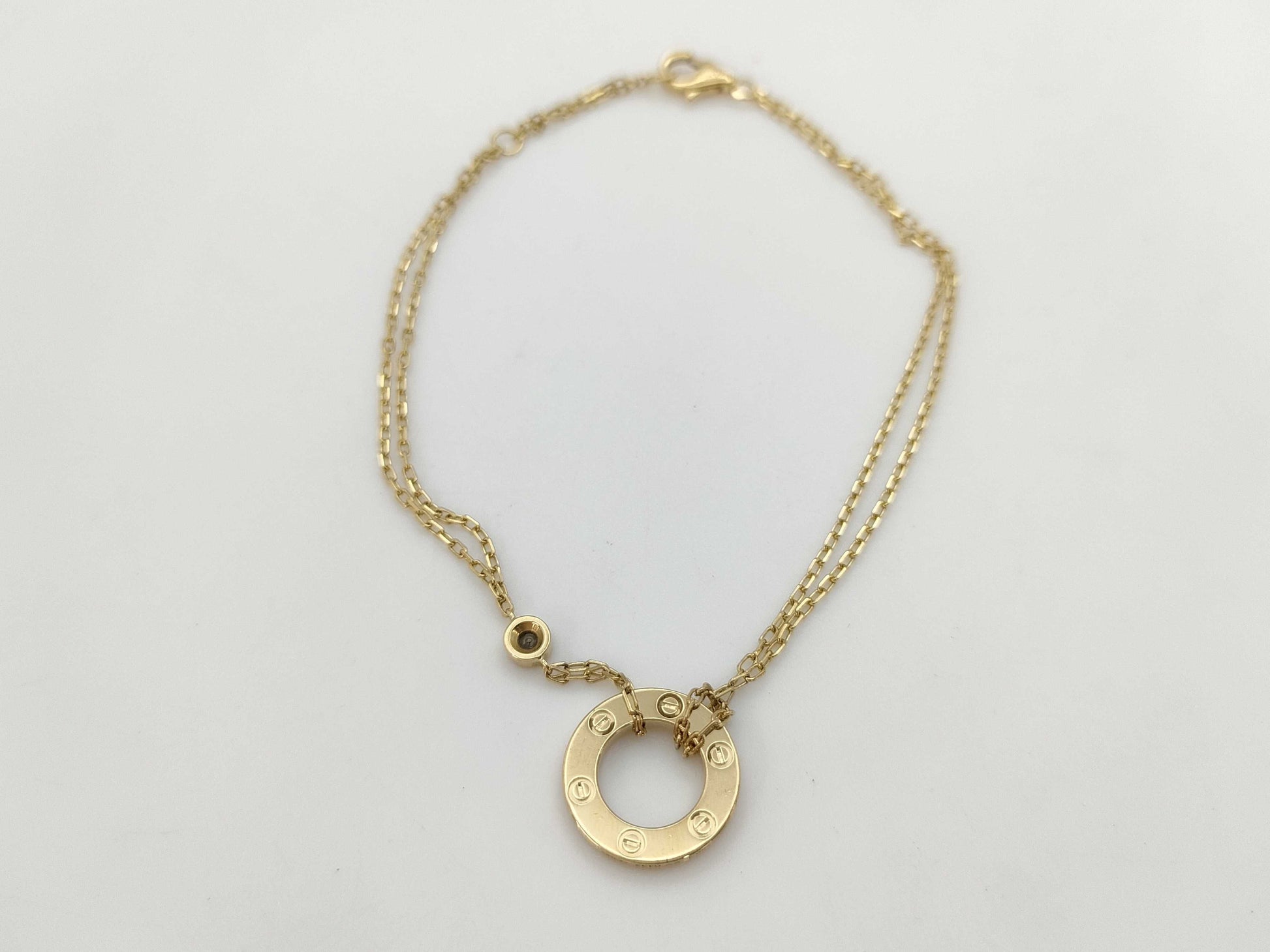 Cartier Love Circle 2PD YG 750 4.2g Bracelet Bangle