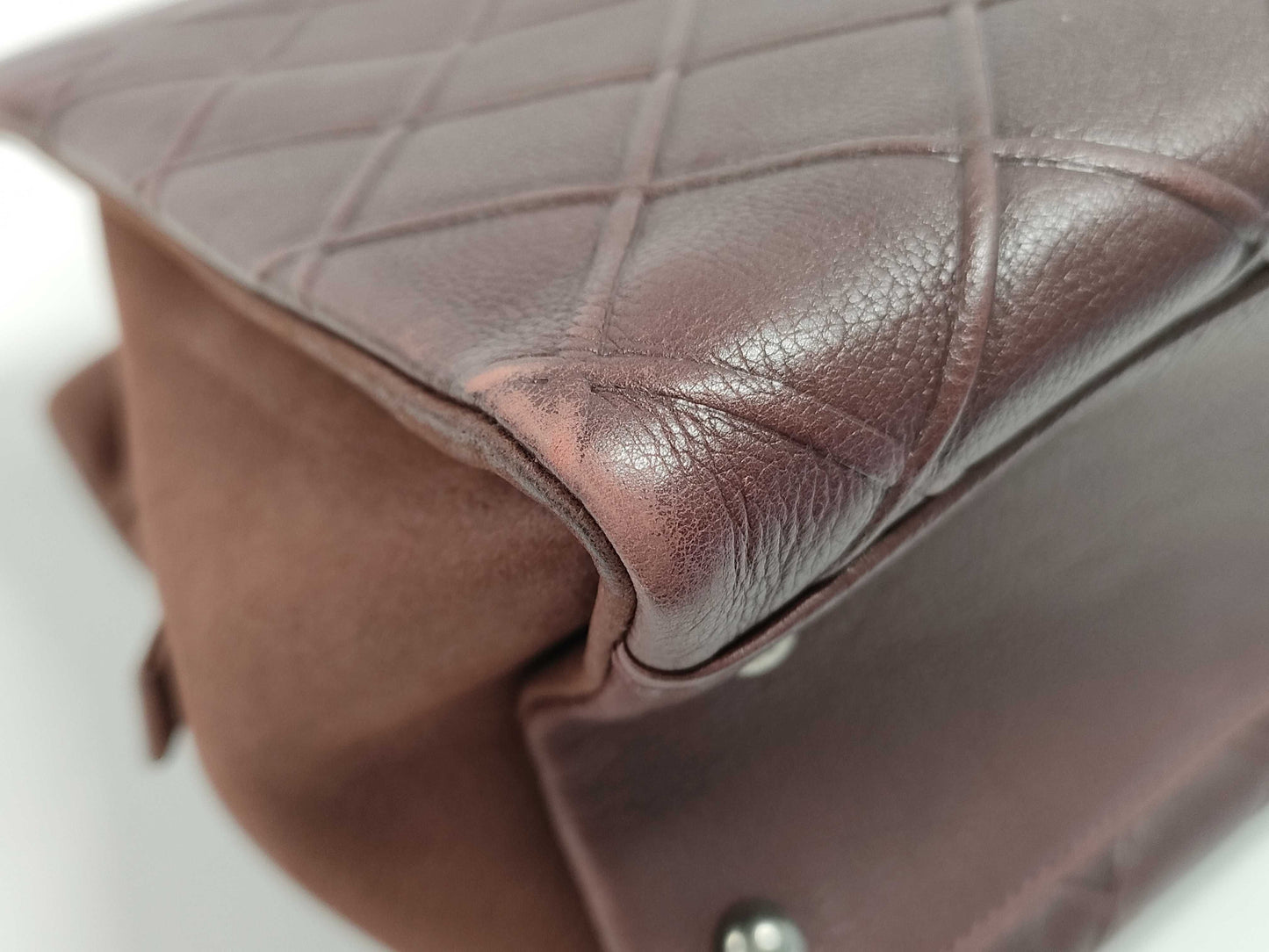 CHANEL CHANEL Shoulder Bag Bordeaux Calfskin with Vintage Silver Hardware