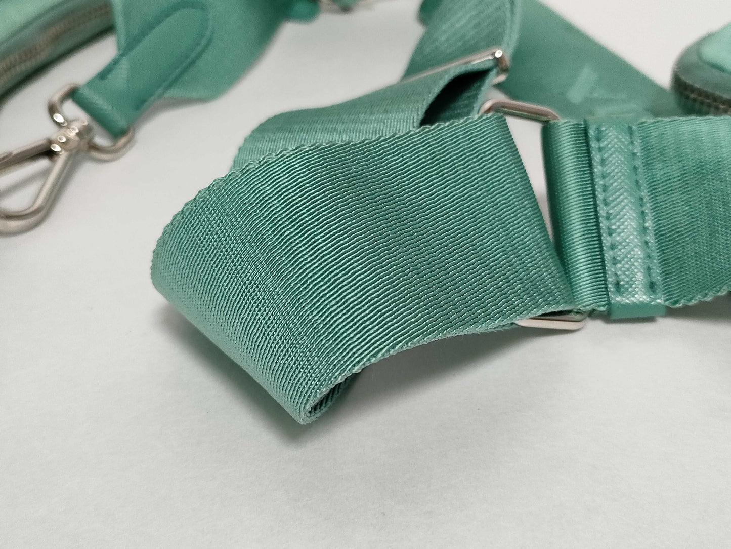 PRADA Nylon Prada Shoulder Bag Light Green Nylon Shoulder Bag