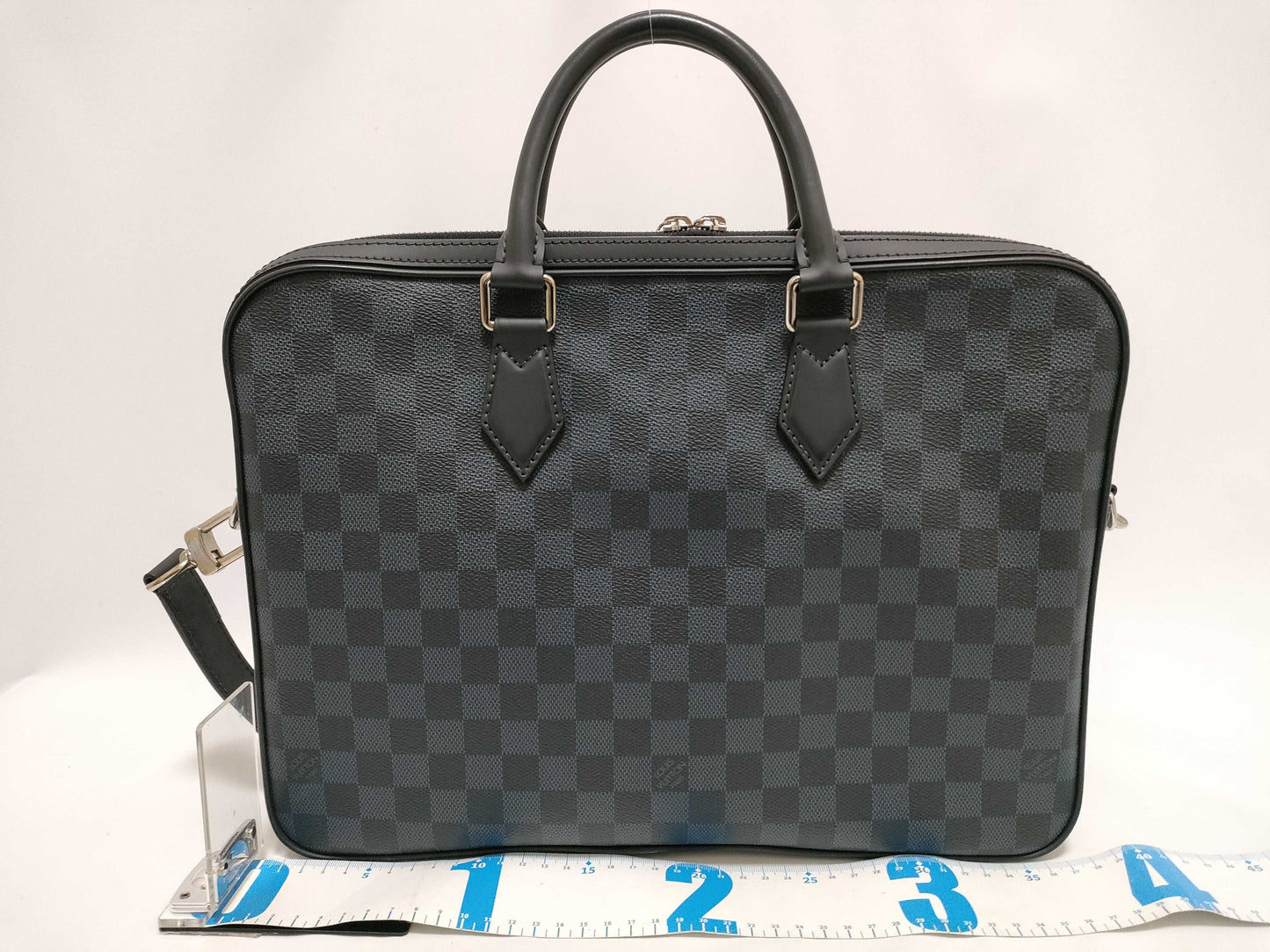 LOUIS VUITTON Damier Dandy Briefcase N63298 Damier Cobalt Canvas Business Bag