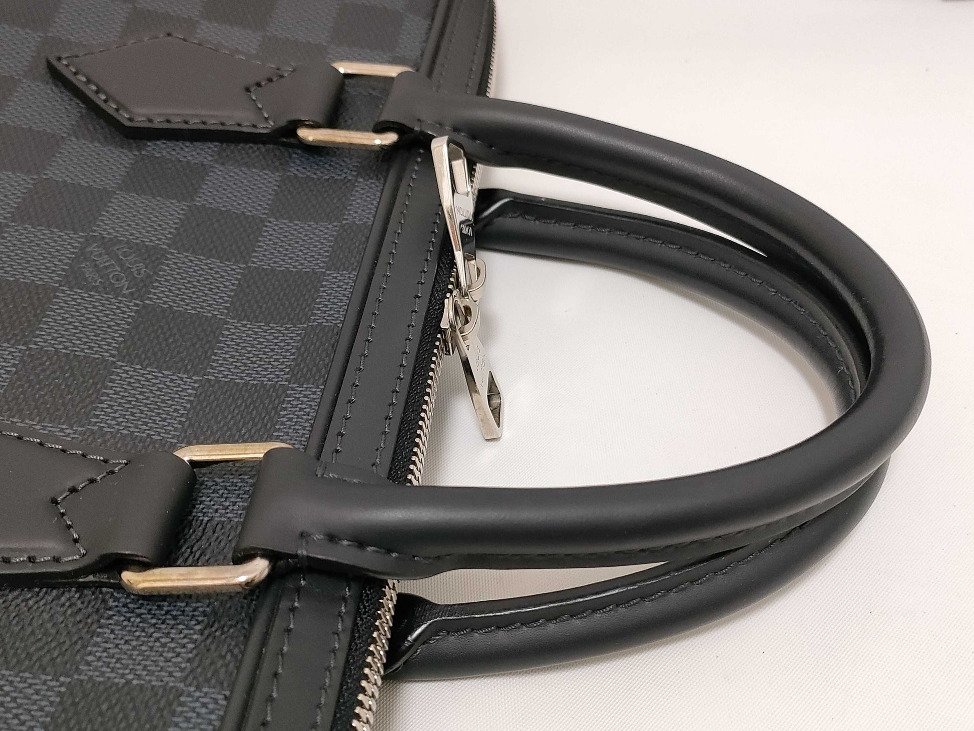LOUIS VUITTON Damier Dandy Briefcase N63298 Damier Cobalt Canvas Business Bag