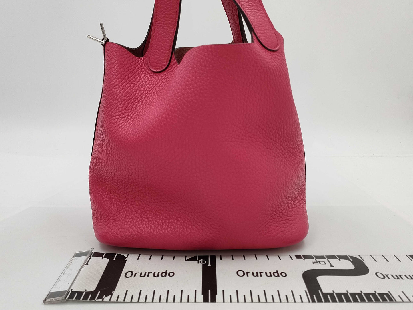 HERMES Picotan Lock Triyon Clemence PM Pink Handbag Handbag