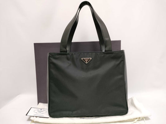 PRADA Nylon PRADA Prada Nylon x Enamel Handbag Black Handbag