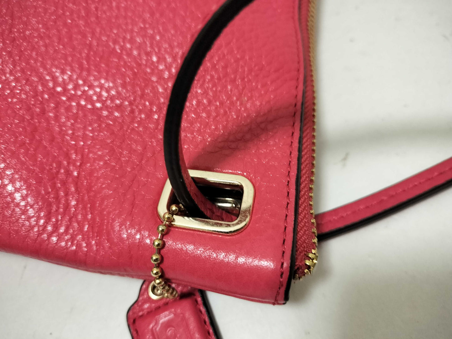 COACH COACH Leather 2-Way Shoulder Bag Pink Shoulder Bag