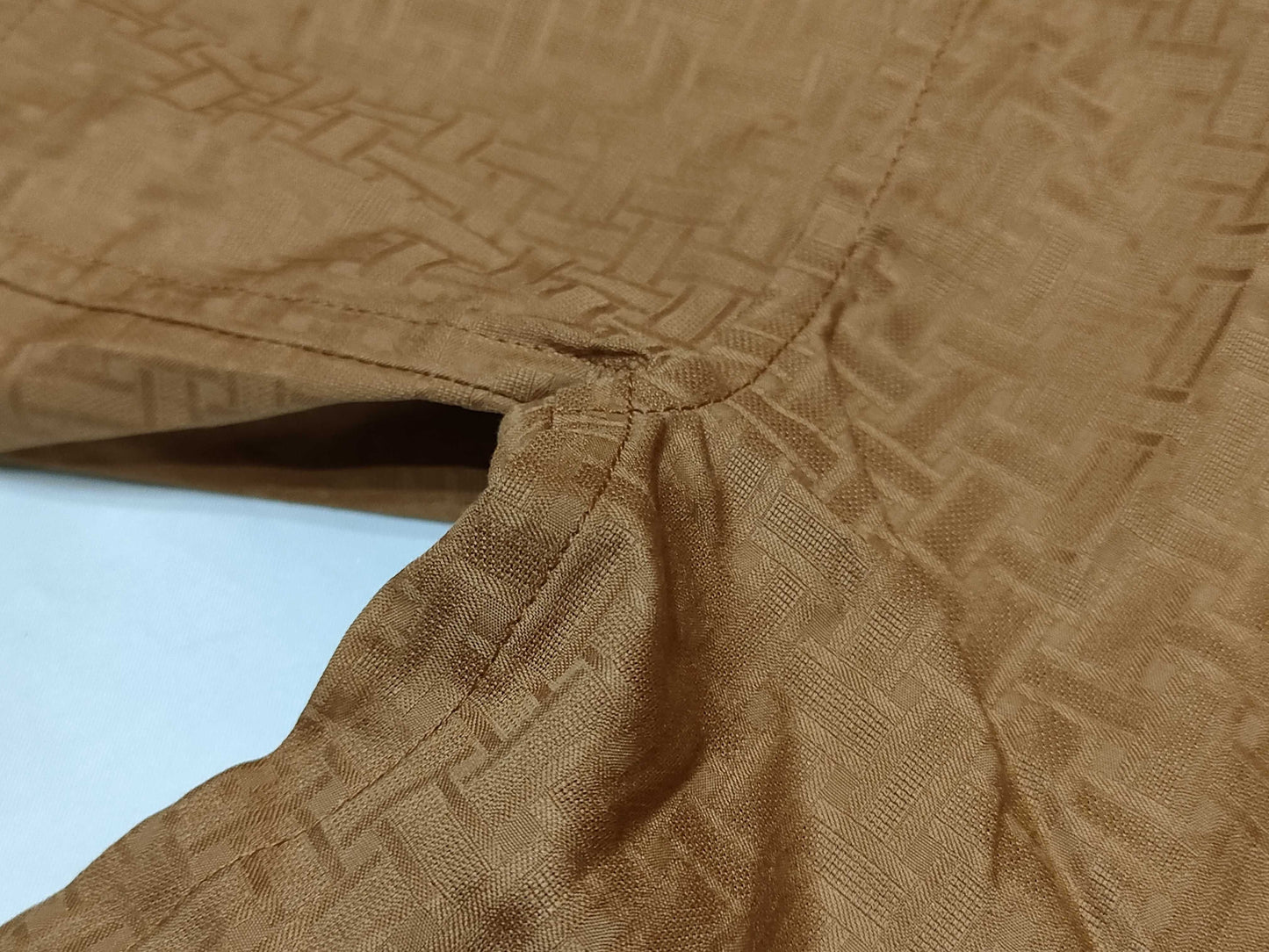 HERMES Bohemian Mosaic Short Dress, Light Brown