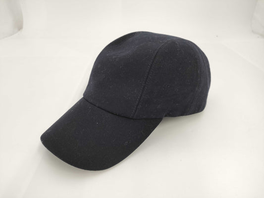 HERMES Cashmere Serie Button Cap Black #60 Other Accessories