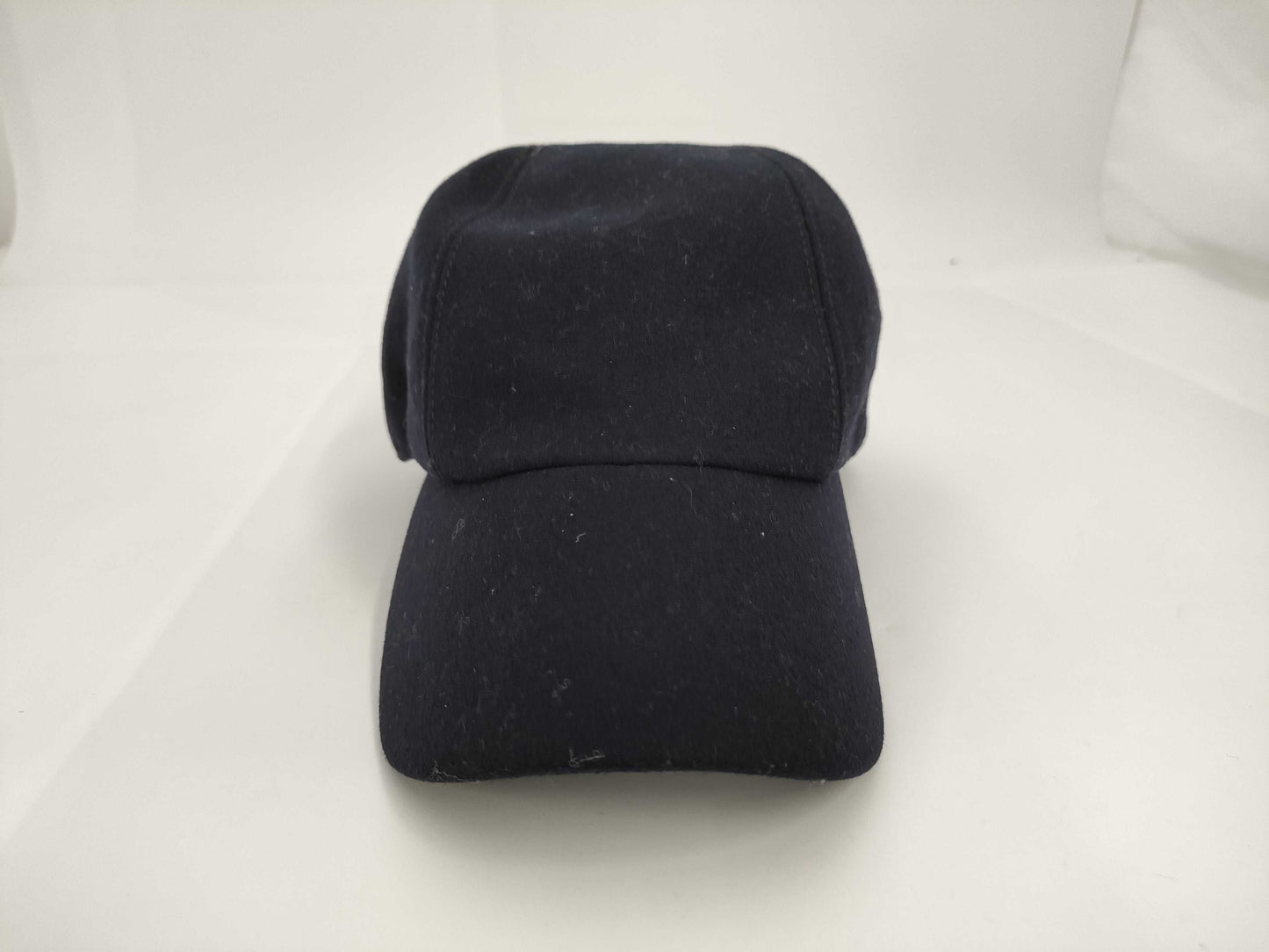 HERMES Cashmere Serie Button Cap Black #60 Other Accessories
