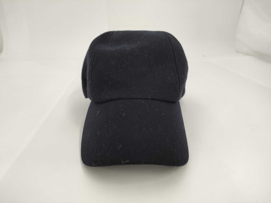 HERMES Cashmere Serie Button Cap Black #60 Other Accessories