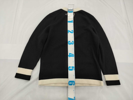 CHANEL Coco Button Black x White #44 Cardigan