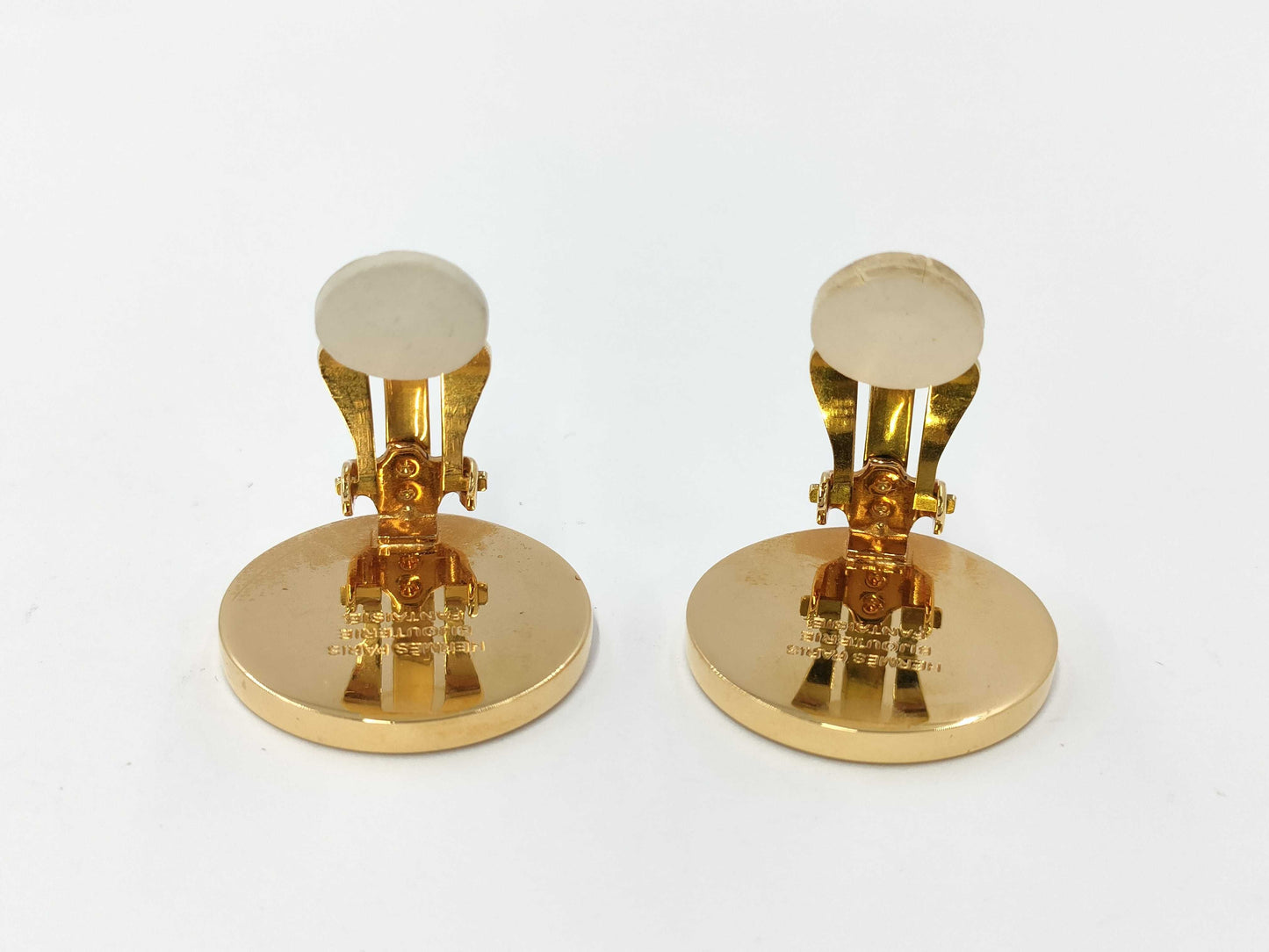 HERMES Corozo Gold Earrings
