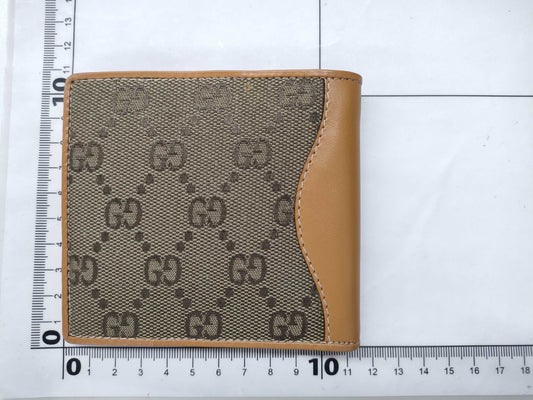 GUCCI GG Canvas Bi-Fold Compact Wallet, Light Brown