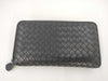 BOTTEGA VENETA Bottega Intrecciato Round Zip Long Wallet Black