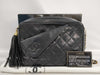 CHANEL Matelasse Lambskin Chain Shoulder Bag with Fringe, Black, and Gold Hardware, 1146182