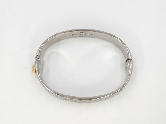 LOUIS VUITTON M00249 Cuff Nanogram LE1126 Bangle Metal Silver Bracelet/Bangle