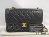 CHANEL Matelasse Lambskin Double Flap Double Chain Bag in Black with Gold Hardware, 1119943 Shoulder Bag