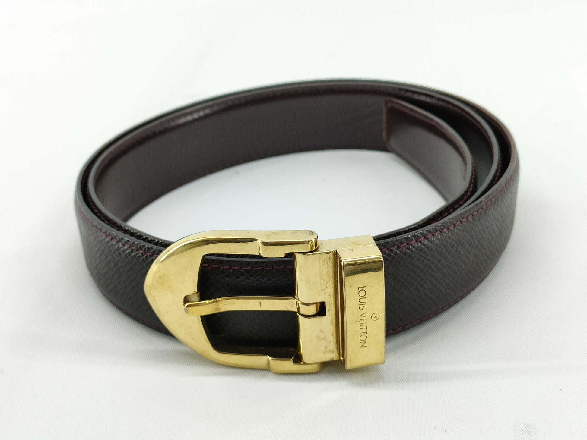 LOUIS VUITTON LV Taiga Santur Belt Brown Belt