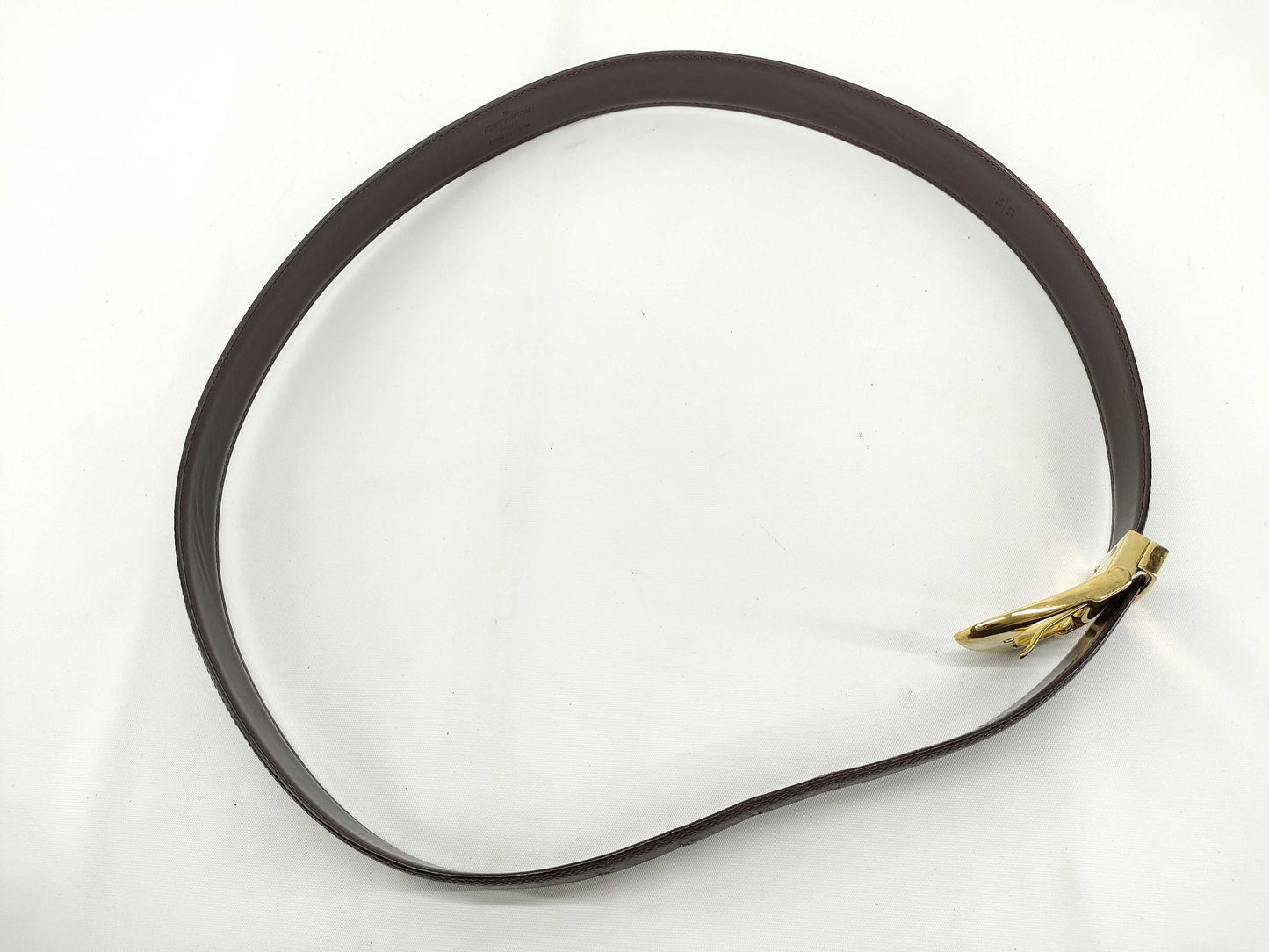 LOUIS VUITTON LV Taiga Santur Belt Brown Belt