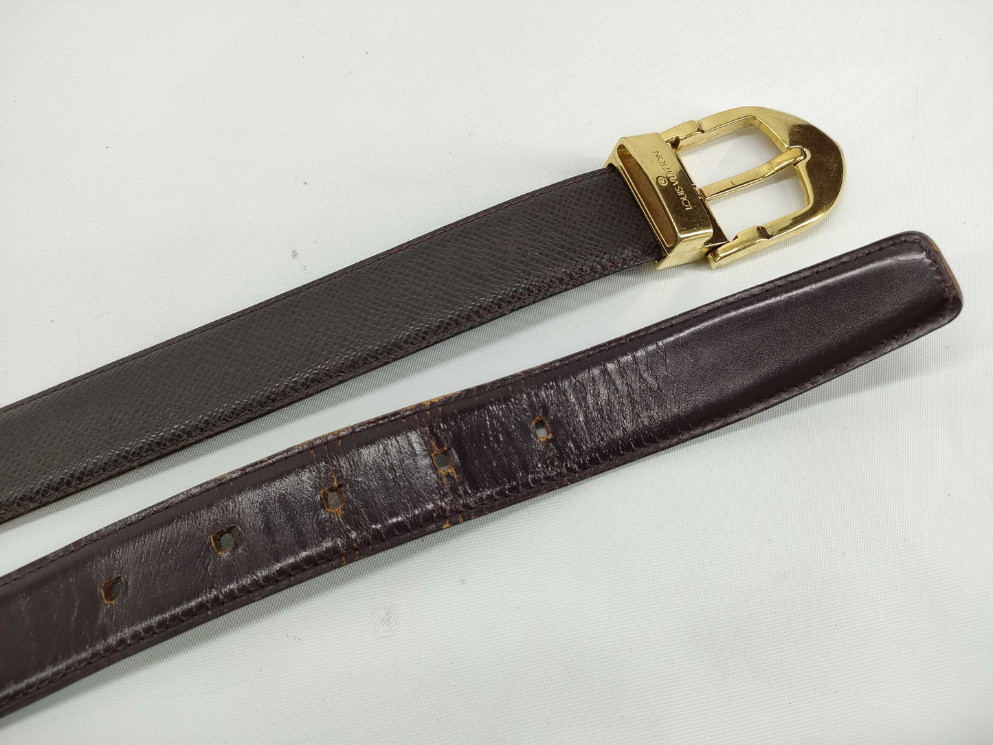 LOUIS VUITTON LV Taiga Santur Belt Brown Belt