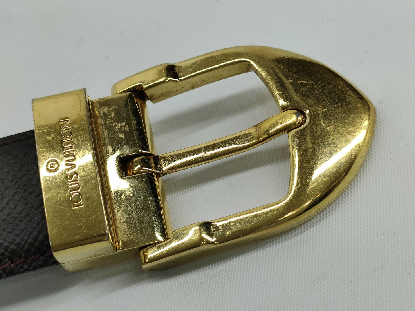 LOUIS VUITTON LV Taiga Santur Belt Brown Belt