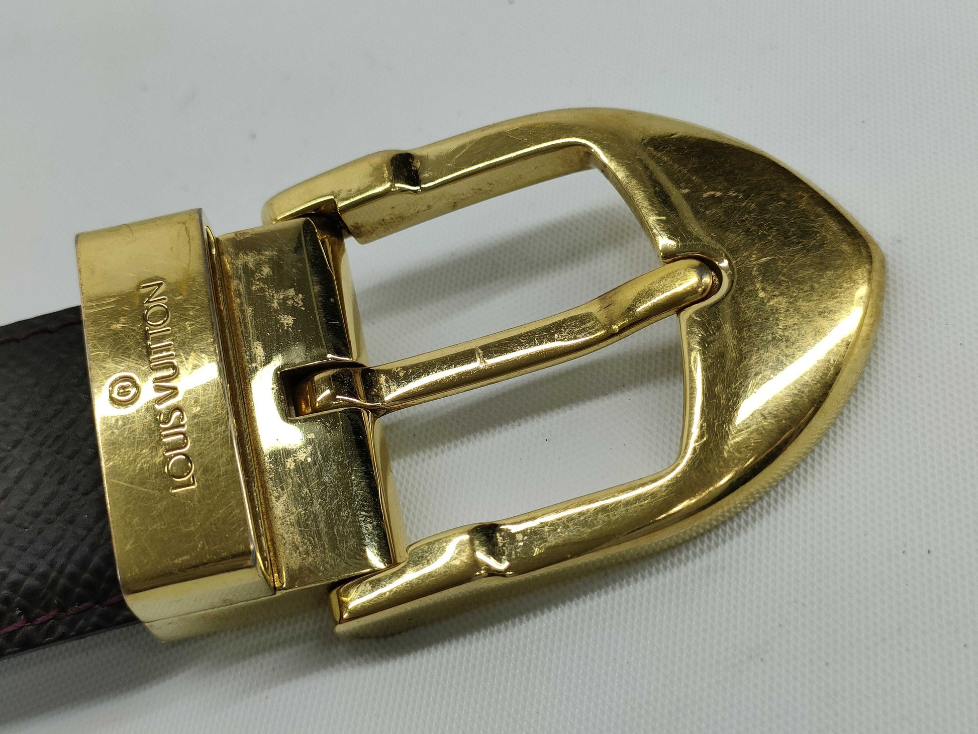 LOUIS VUITTON LV Taiga Santur Belt Brown Belt