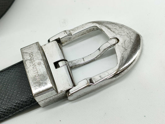 LOUIS VUITTON Taiga LV Taiga Santur Belt Black Belt