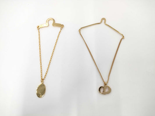 Dior Dior Logo Tie Chain Tie Pin Set of 2 Other Accessories