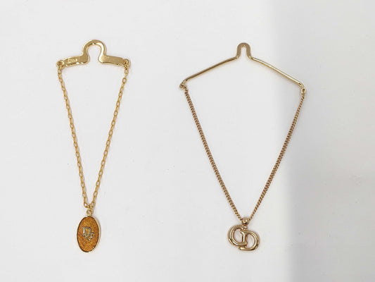 Dior Dior Logo Tie Chain Tie Pin Set of 2 Other Accessories