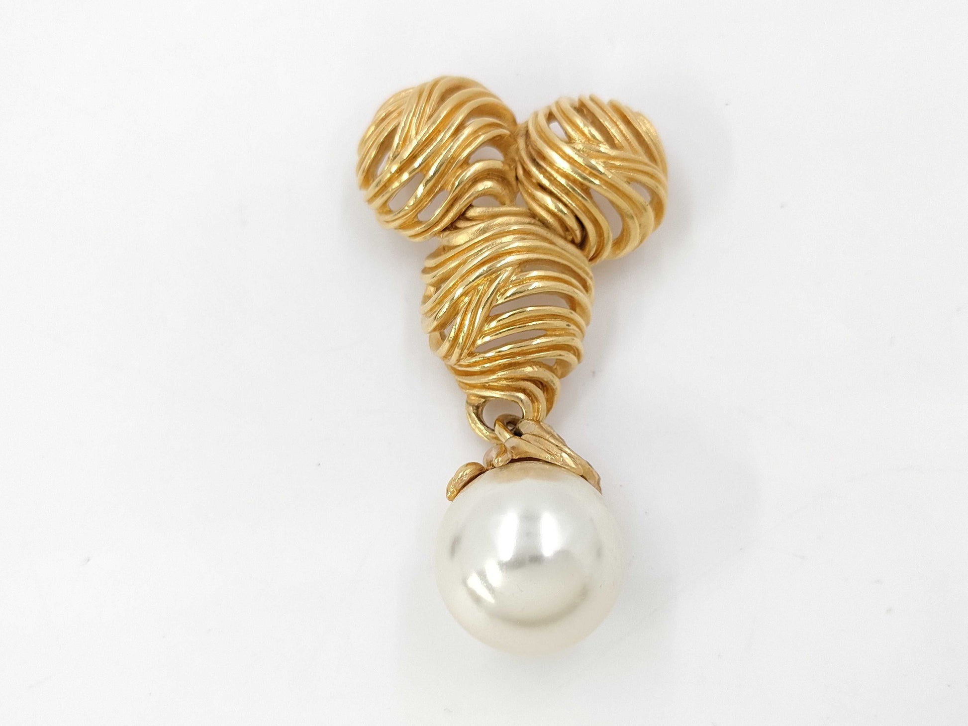 LANVIN Faux Pearl Brooch