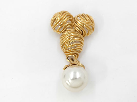 LANVIN Faux Pearl Brooch