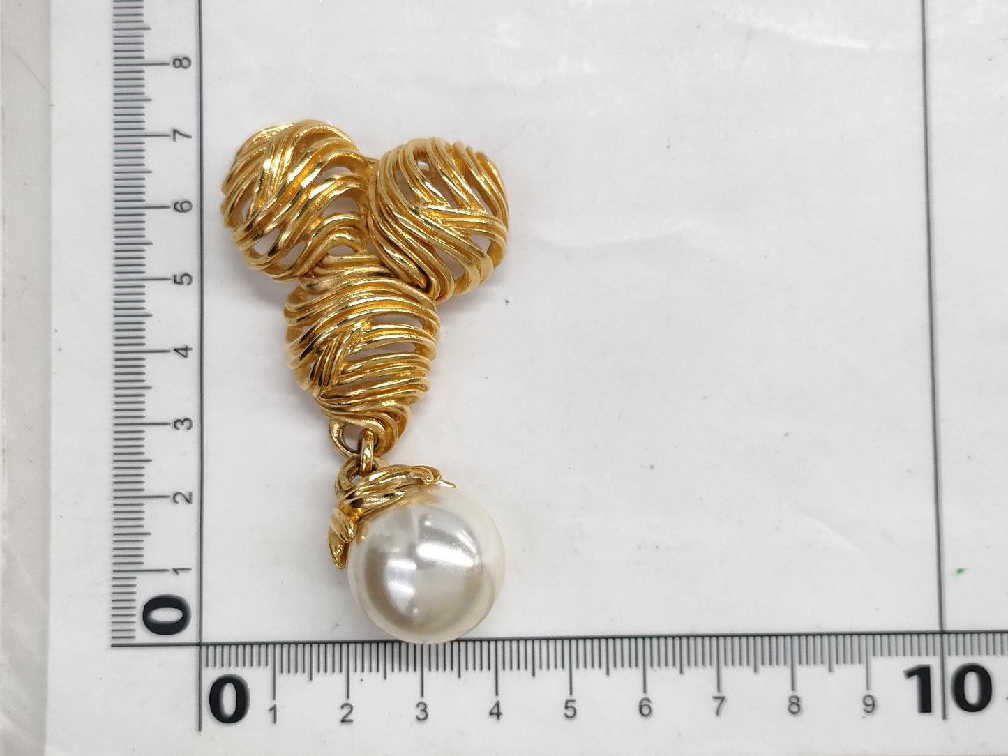 LANVIN Faux Pearl Brooch